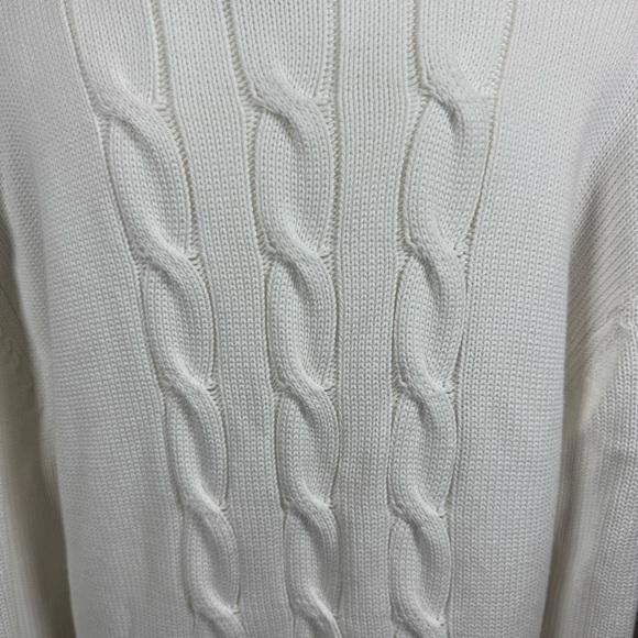 The Upside Cable Knit Varsity Sweater, Old Money, Preppy, Tenniscore, Size M - Picture 11 of 16